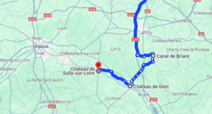 Jour 1 du circuit en van : itinéraire entre Briare, Gien et Sully-sur-Loire